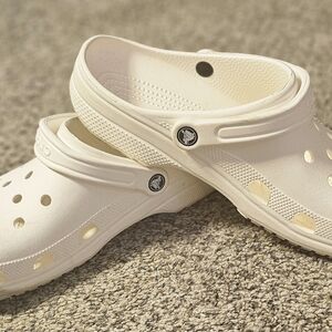 CROCS White Loafers & Slip-Ons
